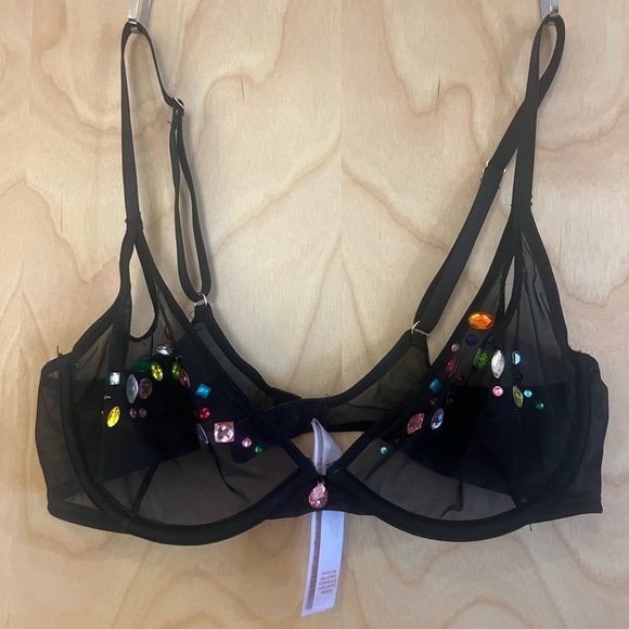 Savage Fenty Mesh Bejeweled Bra - Picture 6 of 7